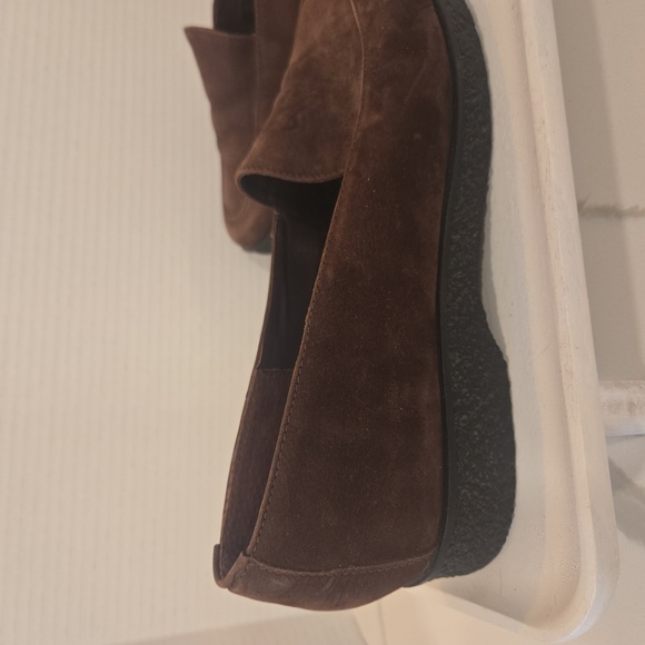 Lands End Suede Slip On Loafers Womens Size 10 Brown - Picture 4 of 8